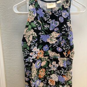 Maeve Floral Textured peplum top